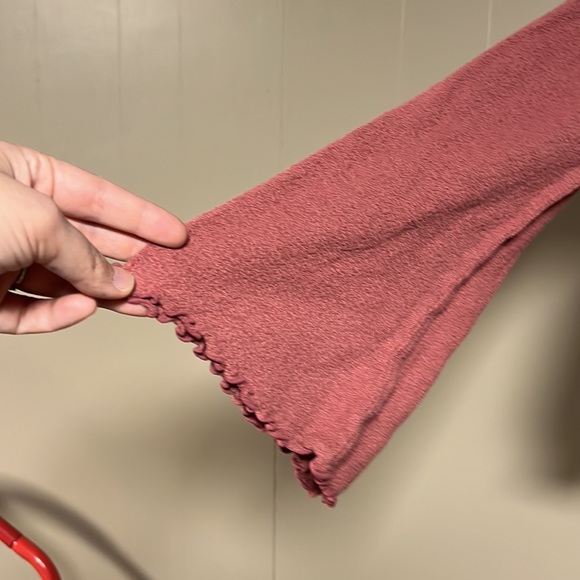 Texture and Thread by Madewell dark mauve peasant top size XL - Picture 3 of 7